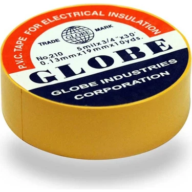 Globe Izole Bant - Elektrik Bandı (Sarı Renk) 10 Adet