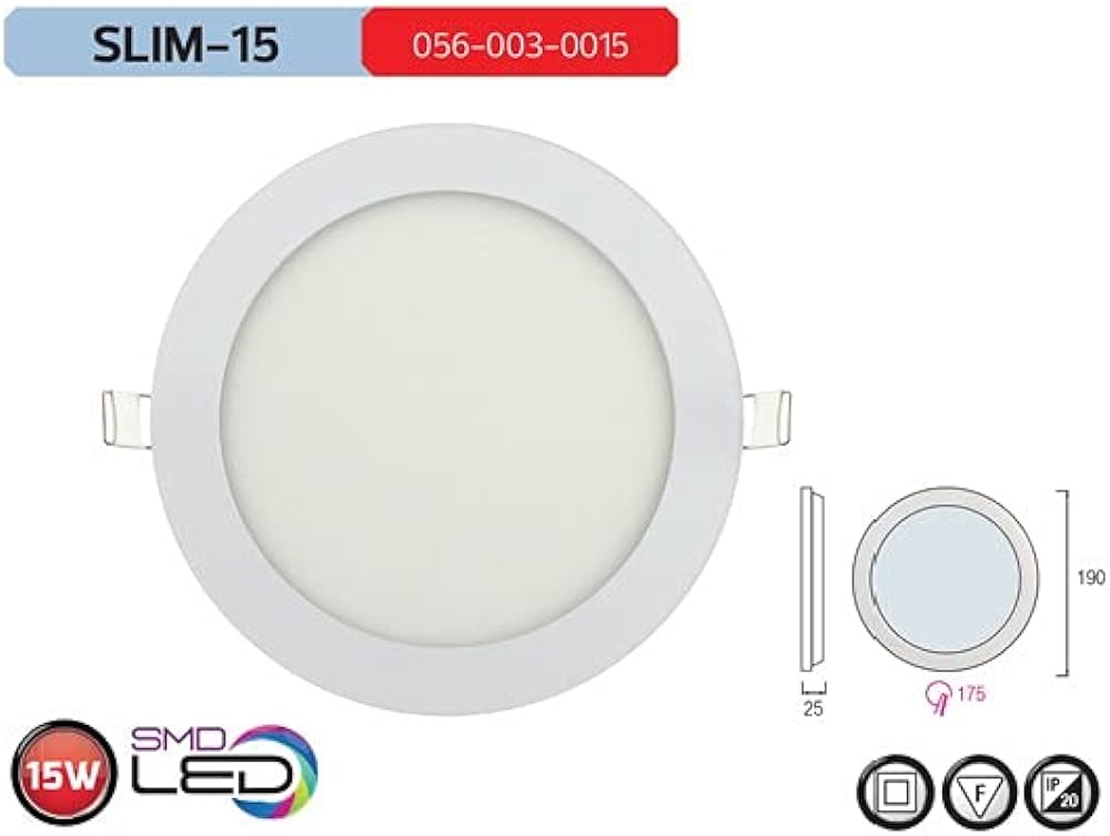 Horoz Slım15 6400K Beyaz Işık 15W Sıva Altı Smd Led Armatür