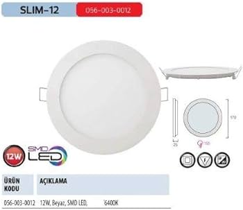 Horoz Slim-12 12W Led Panel Sıva Altı Beyaz Işık