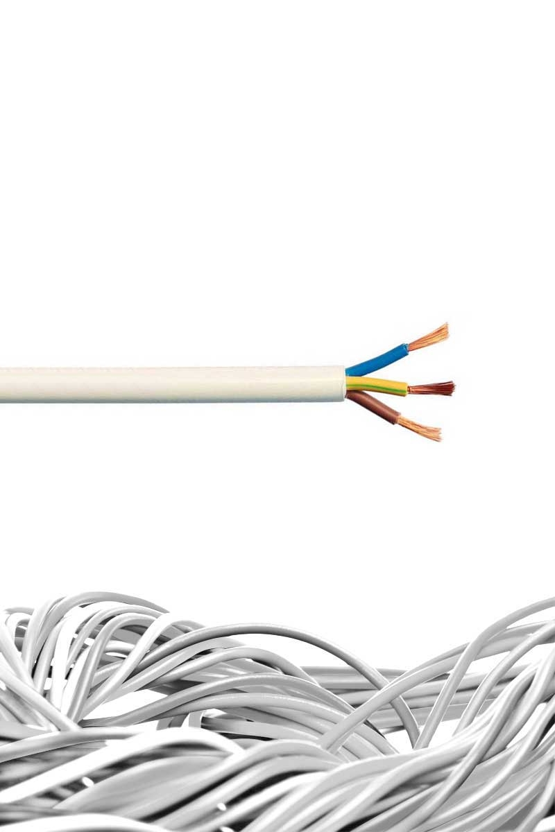 Öznur 3x2,5 TTR Kablo 25 Metre Beyaz Tam Bakır