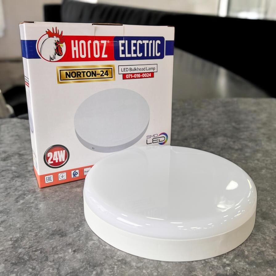 Horoz Norton-24 Beyaz Ledli Armatür 24W 8000K