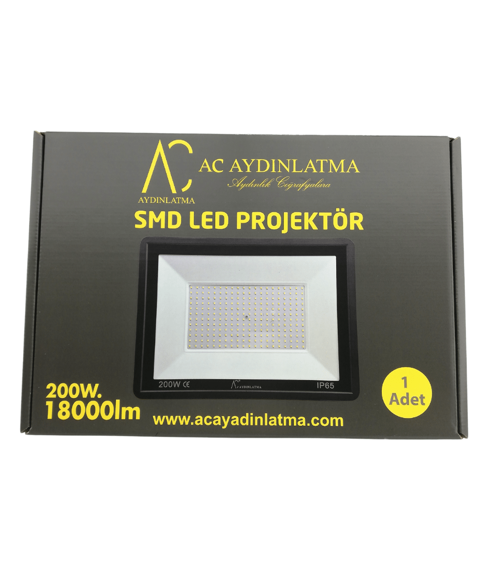 Ac Aydınalatma 200W Led Projektör Beyaz Işık 18000lm